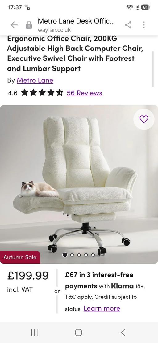  — girls compfry reading/computer chair