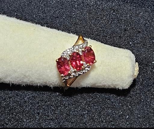  — Brazilian Rubellite and diamonds gold ring