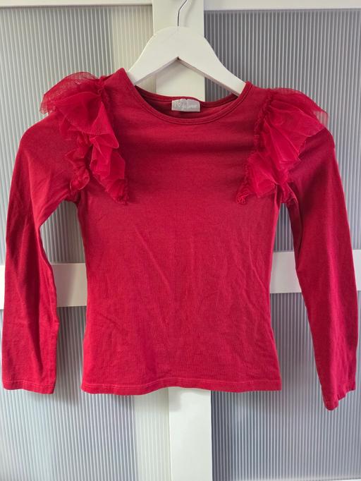  — Age 9 MATALAN red frill detail top