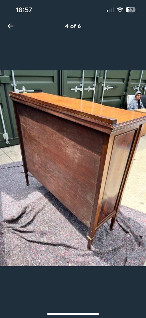  — Vintage bow front display cabinet