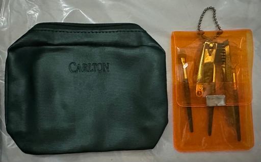  — Manicure set and small Carlton makeup bag