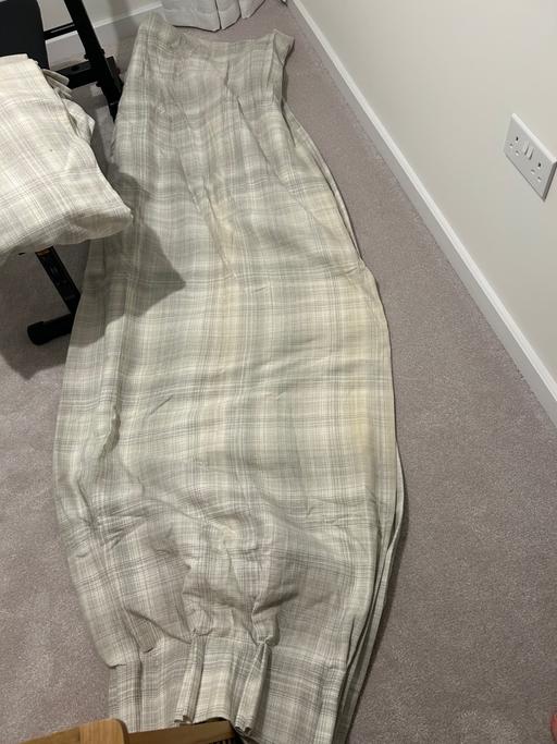  — Grey check curtains Laura Ashley