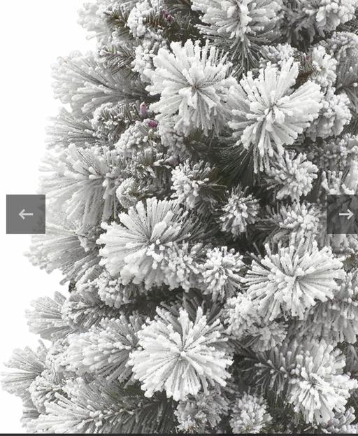  — 7.5ft prelit snowy Christmas tree