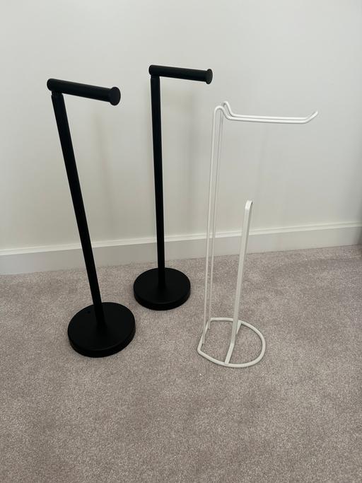 — Toilet roll holders - black and cream £5 each