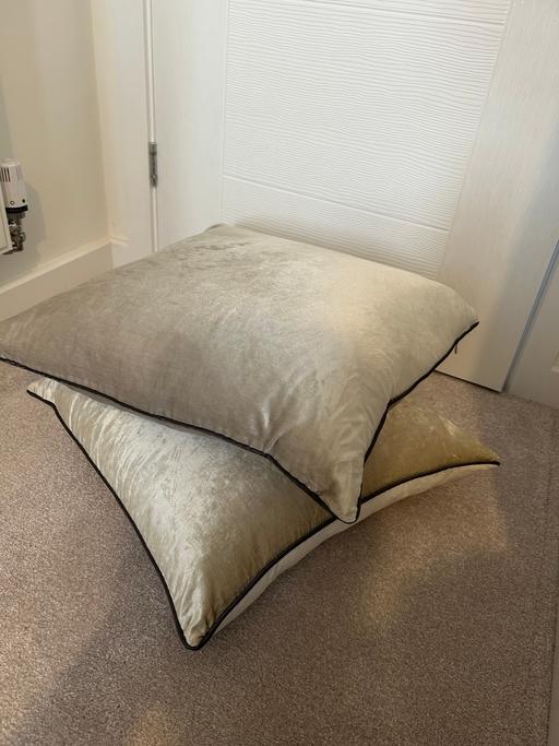  — Pair of Laura Ashley cushions nigella marble