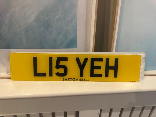  — Private car registration plate number LI5 YEH