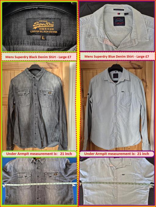 Mens Superdry Denim Shirt – Large [2sorts]