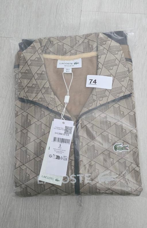  — Lacoste Paris Zip Up Jacquard Beige UK Small