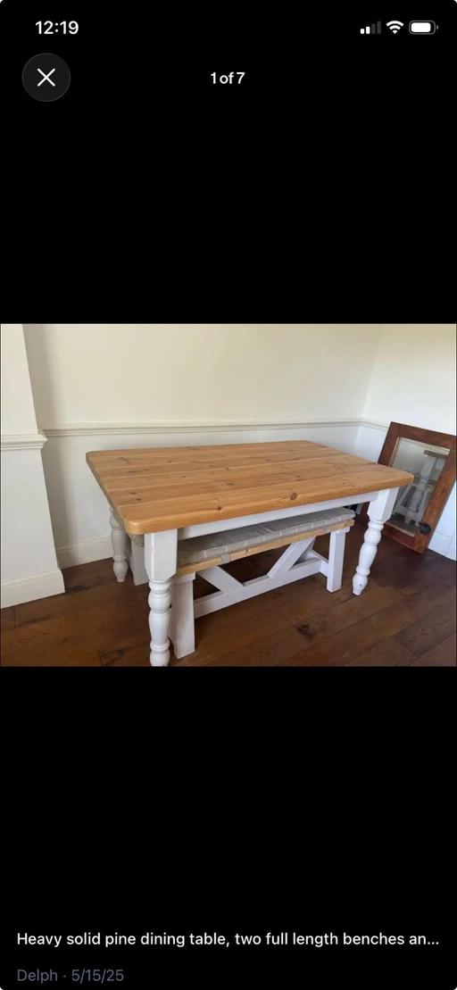  — heavy wood table&benches