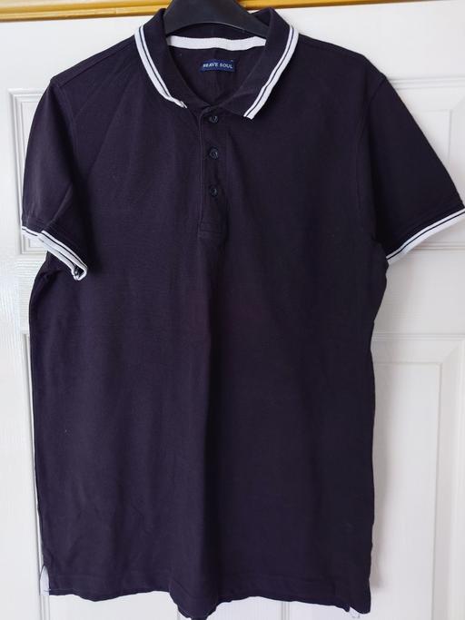  — Mens black polo top size L