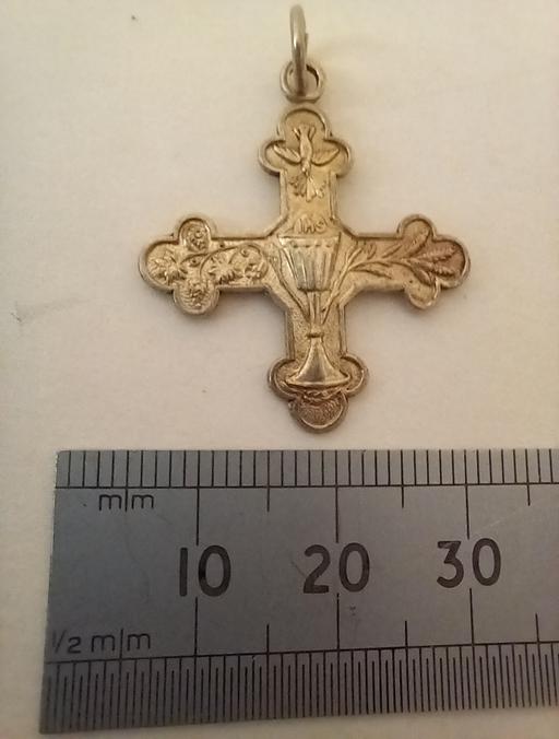  — Antique French Solid Silver Communion Cross