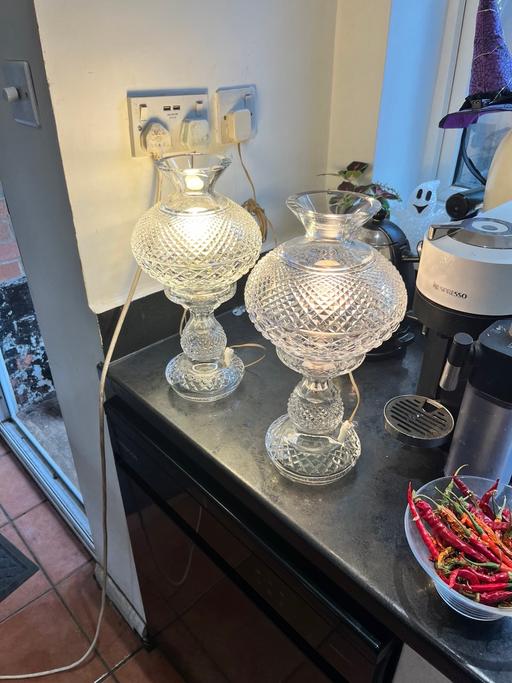  — Waterford crystal hurricane lamps