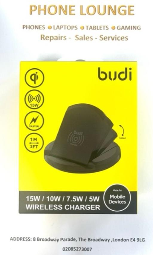  — Budi Wireless Fast Charger with Stand- 15Watt