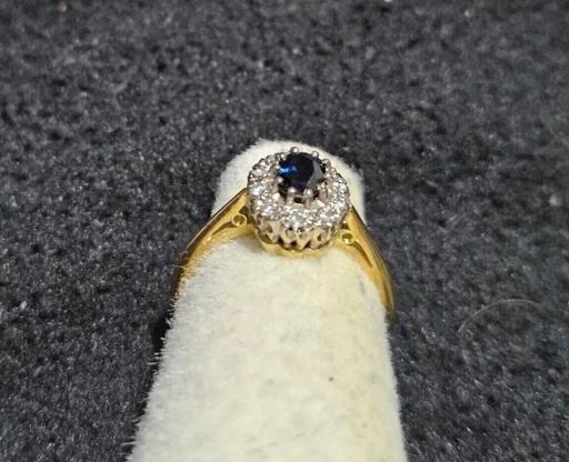  — Victorian Sapphire and diamonds ring 18k ring