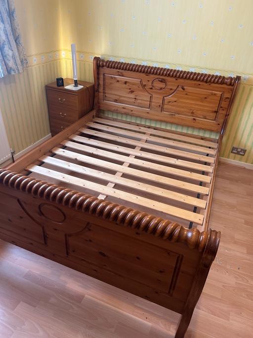  — King Size Bed Frame - Traditional Solid Wood