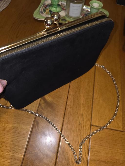  — Primary Suede Effect Evening Bag