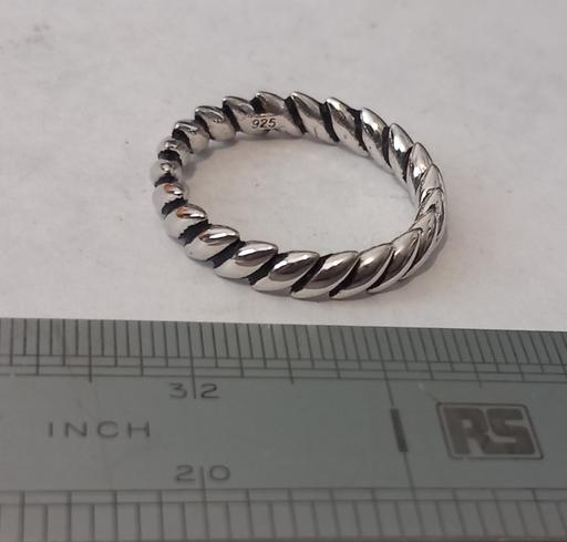  — Sterling Silver Twisted Rope Band Ring