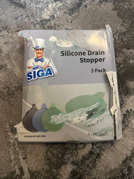  — Pack of 3 silicone drain stoppers