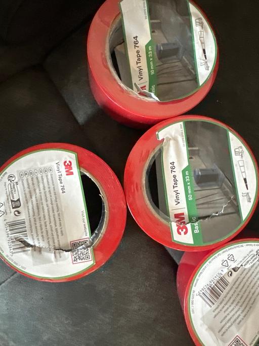  — 4 red vinyl tapes