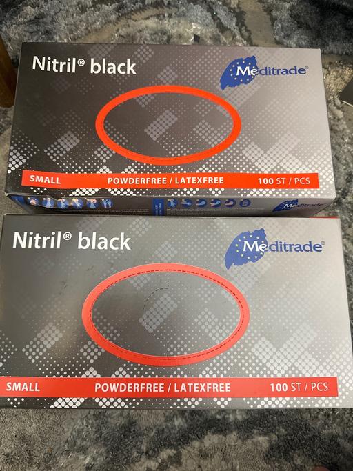  — 2 packs black small gloves