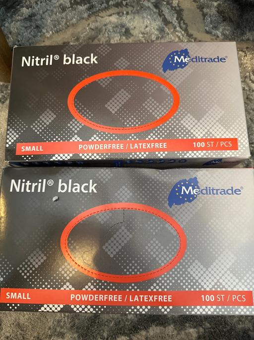  — 2 packs gloves black small