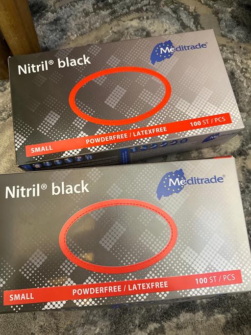  — 2 packs gloves black small