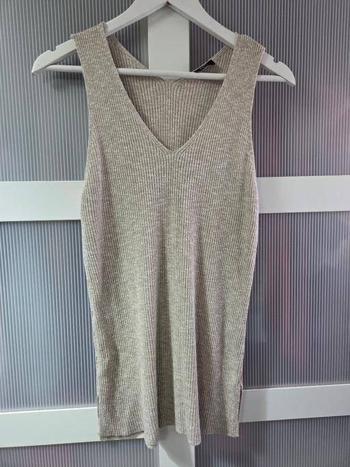  — Size 16 F&F beige ribbed sleeveless top