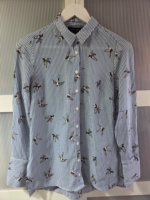  — Size 8 NEW LOOK striped bird print blouse