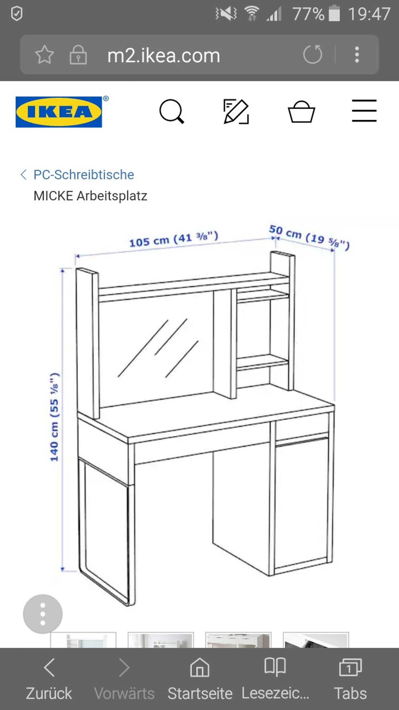 Ikea Micke письменный стол схема сборки