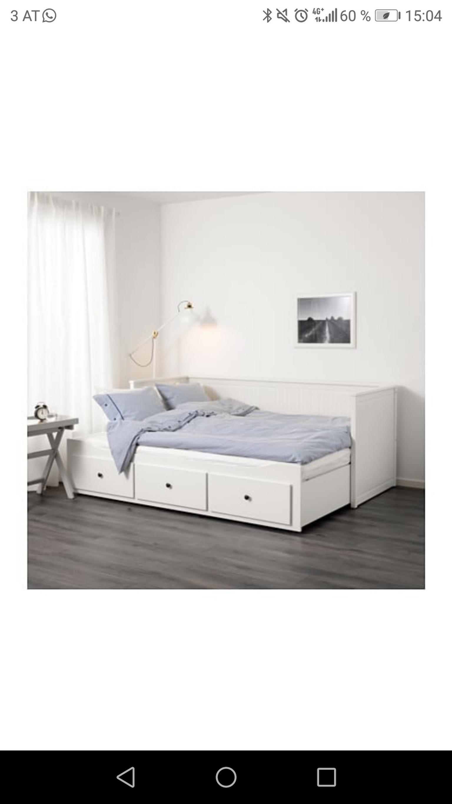Ikea хемнэс кровать белая