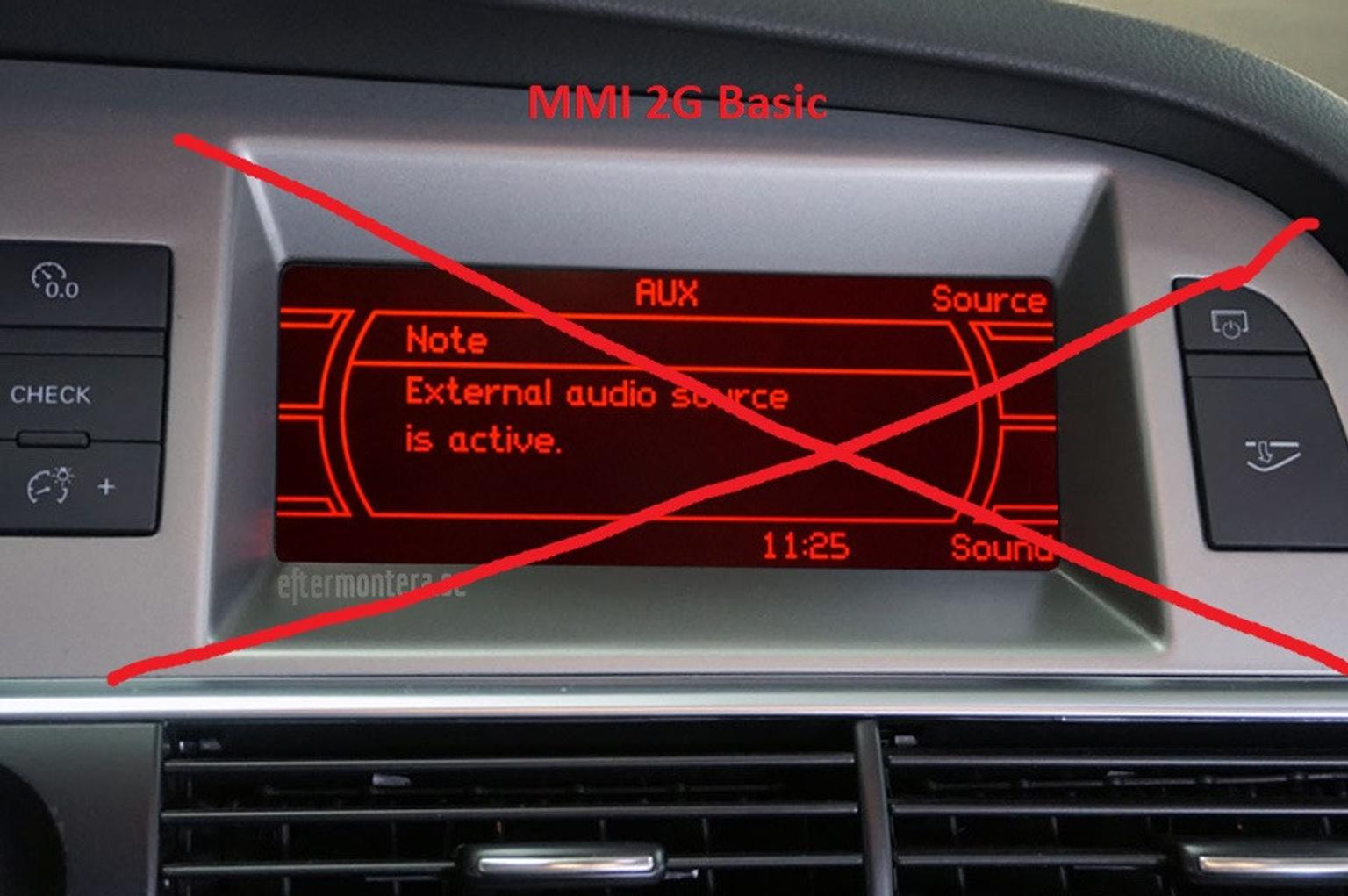 Audi aux активация монохромный дисплей