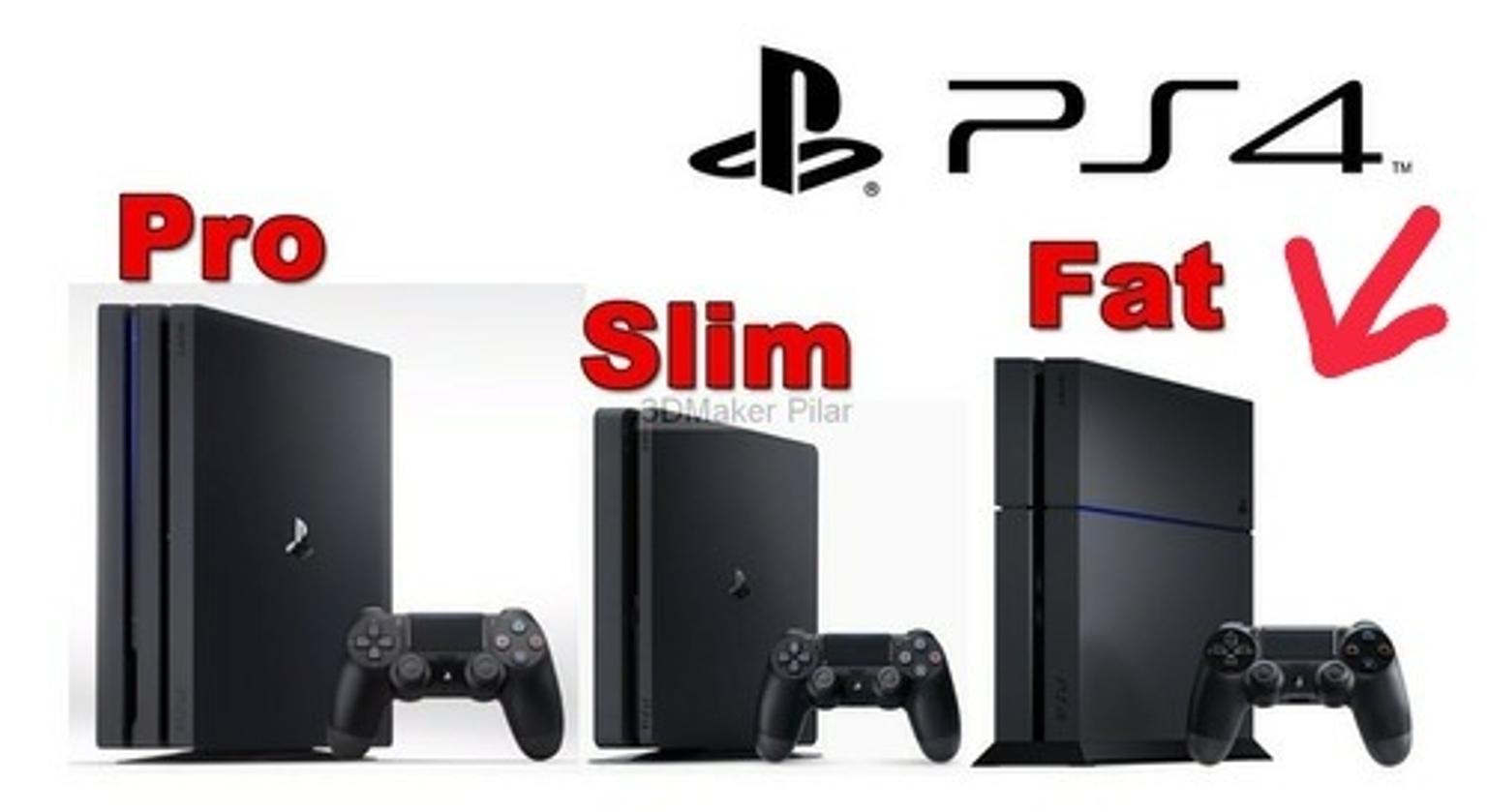 Какие версии ps4. Sony ps4 fat Slim Pro. Sony PLAYSTATION 4 Slim и fat. Sony ps4 fat vs ps4 Slim. PLAYSTATION 4 PLAYSTATION 4 Slim PLAYSTATION 4 Pro.